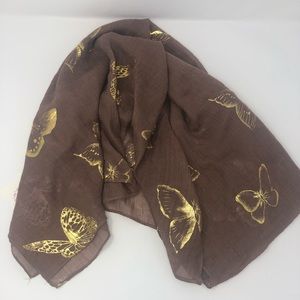 Gold Butterfly Scarf